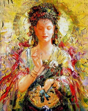 Bodhisattva Quan Yin Buddhismus Ölgemälde